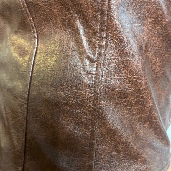 Y2K Brown Faux Leather Corset - Picture 2 of 6